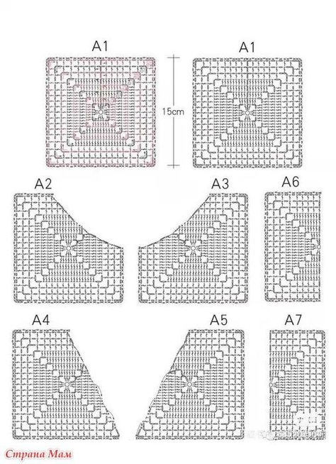 Large Granny Square Pattern, Crochet Cardigan Pattern Free, Gilet Crochet, شال كروشيه, Pola Amigurumi, Mode Crochet, Crochet Clothes Patterns, Crochet Collar, Crochet Jacket