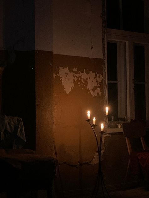 Old Candle Aesthetic, Moody Candles, Scary House Aesthetic, Dark House Interior, Seance Room, Scary Candles, Candle Light Room, Black Apartment, Butterfly Mirror