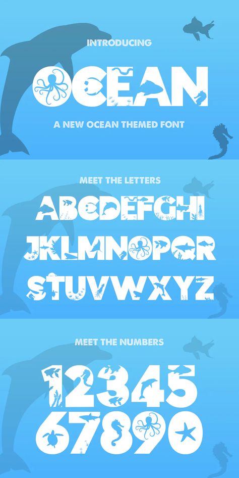 The Ocean Font Ocean Logo Ideas, Front Design Text, Unique Fonts Alphabet, Ocean Typography, Ocean Font, Ocean Alphabet, Ocean Logo, Ghost Fishing, Tattoo Generator