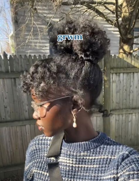 4c Natural Hairstyles For Event, Natural Hair Bun With Bangs, Messy Bun 4c Hair, 4c Hairstyles With Bangs, 4c Natural Hairstyles No Gel, Hairstyles Natural 4c, 4c Bun Hairstyles, 4c Bun, Black Girls Hairstyles Natural 4c