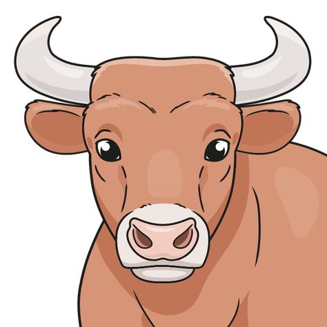 Bull Face Drawing, Cow Face Drawing, Plowing Fields, Bull Cartoon, Bull Drawing, Bull Face, Bull Pictures, Realistic Sketch, Drawing Tutorial Face