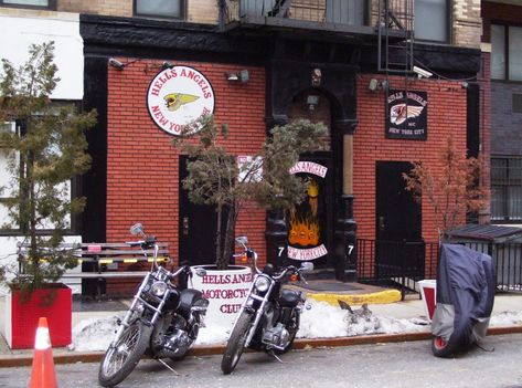 Hells Angels Clubhouse - New York Mc Clubhouse, Hell Angels, Sonny Barger, Clubhouse Ideas, Hells Angles, Biker Gangs, Hells Angels Mc, Motorcycle Gang, Gang Members