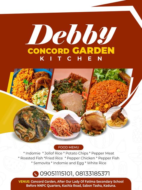 Frozen Food Flyer Design, Nigeria Food, Roast Fish, Food Cover, Haitian Food Recipes, Jollof Rice, Poster Template Design, Restaurant Flyer, Food Banner