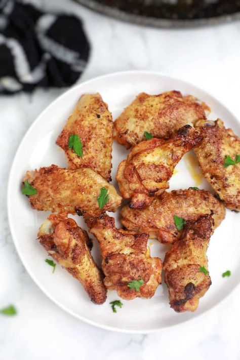 Pan Fried Chicken Wings Recipe | Stove Top Wings - Chicken Vibes Stove Top Chicken Wings, Chicken Wings On Stove Top, Pan Fried Chicken Wings, Fried Chicken Wings Recipe, Wings Fried, Chicken Wing Recipes Fried, Easy Chicken Wing Recipes, Easy Chicken Wings, Stove Top Chicken