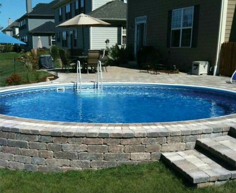 My stuff Semi Inground Pool Deck, Above Ground Pool Cost, Semi Above Ground Pool, Inground Pool Cost, Radiant Pools, Oberirdischer Pool, Deck Piscina, Pool Cost, Semi Inground Pools