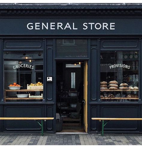 General store Boutique Store Front, Apothecary Design, Bakery Interior, Small Cafe Design, Retail Space Design, Storefront Signs, Cute Store, Modern Store, Shop Fronts