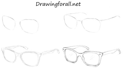 How To Draw Sunglasses by SteveLegrand How To Draw Glasses From The Side, Draw Sunglasses, Glasses Drawing Reference, Draw Glasses, How To Draw Glasses, Diy Drawings, Sunglasses Drawing, Draw Objects, Drawing Objects