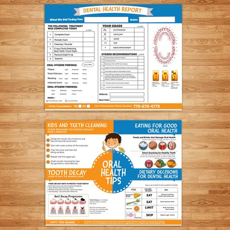 Winning design by Kosmos Creatives Report Card Design, Tooth Art, Dental Advertising, Dental Ideas, Prescription Pad, School Brochure, Dental Tips, Pediatric Dental, Dental Design