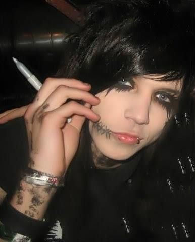 Stitch Andy Biersack Pfp, Emo Patches, Scene Emo Aesthetic, Dark Hair Light Eyes, Andy Sixx, Emo Men, Emo Aesthetic, Andy Black, Johnnie Guilbert