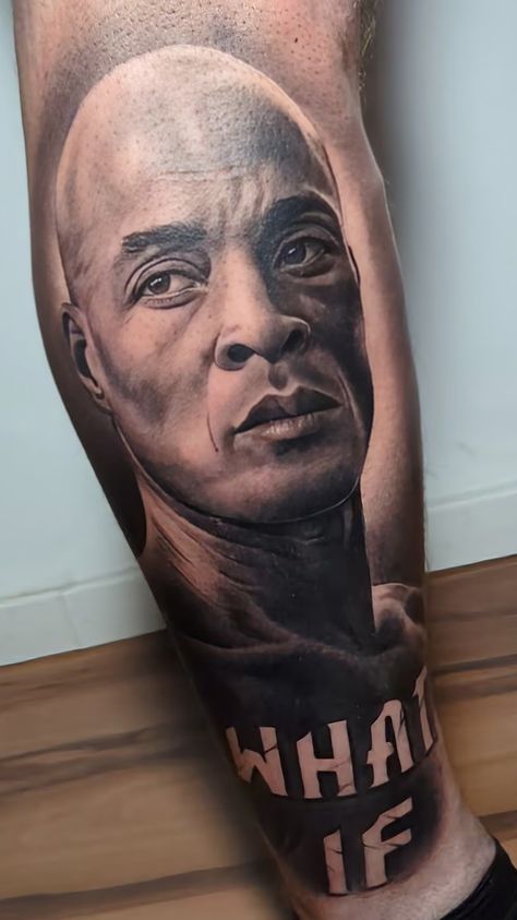 Potrait of David Goggins. Owner Instragram: https://www.instagram.com/hard.work.pays.off/ #davidgoggins #stayhard #tattoo #whatif David Goggins Tattoo, David Goggins, Hard Work Pays Off, Tattoo Style, What If, Hard Work, Tattoos, Quick Saves, Instagram