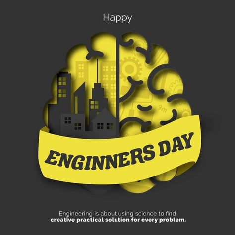 Happy Engineers Day Creative, Engineers Day Creative, Happy Engineer's Day, Engineers Day, Water Solutions, Job Placement, Engineering Student, Career Growth, Air Pollution