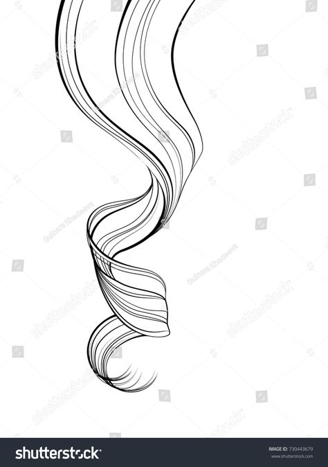 Curly Hair Tattoo Design, Curly Hair Line Art, Curly Hair Tattoo, Curly Hair Logo, Curly Hair Sketch, Curly Hair Vector, Sgraffito Ideas, Hair Tattoo Designs, Hair Vector