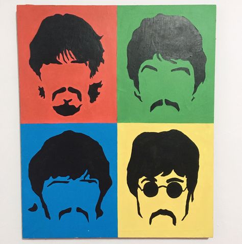 Beatles Watercolor, The Beatles Painting, Beatles Painting, Beatles Fan Art, Beatles Albums, Beatles Art, Beatles Fans, The Fab Four, Canvas Ideas