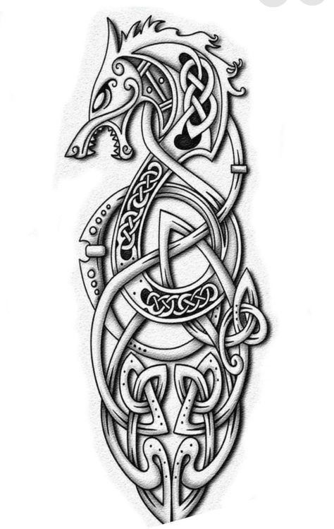 Norwegian Dragon Tattoo, Leatherwork Projects, Viking Dragon Tattoo, Knot Drawing, Men's Tattoo, Tatoo 3d, Celtic Dragon Tattoos, Pyrography Designs, Symbole Viking