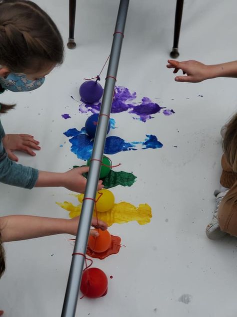 Learning the Physics of Pendulum Painting. TeachersMag.com Pendulum Painting For Kids, Pendulum Physics, Pendulum Art, Newton's Pendulum, Stem Engineering Activities, Pendulum Painting, Handmade Pendulum, Stem Engineering, Engineering Activities