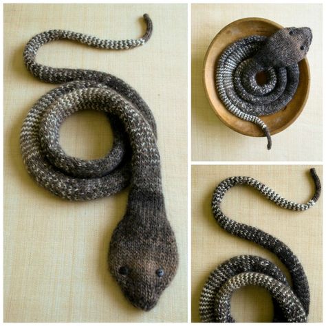 Knit a Slithery Striped Stockinette Snake - FREE Pattern! #knit #knitting #freepattern #handmade #diy Knitting Stockinette, Purl Bee, Animal Knitting Patterns, Crafts Sewing Patterns, Purl Soho, Knitted Animals, Snake Patterns, How To Purl Knit, The Snake