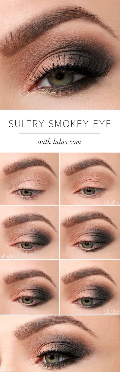 Beauty // Sultry smokey eyes tutorial. Machiaj Smokey Eyes, Fix Broken Makeup, Eyeliner Trends, Broken Makeup, Make Up Mata, Hazel Eye Makeup, Make Up Tutorials, Smokey Eye Tutorial, Linda Hallberg