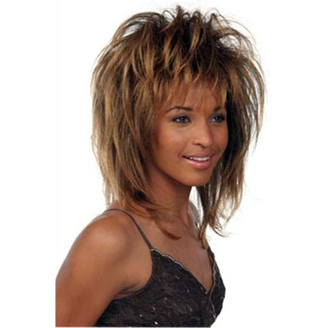 Tina Turner Costume Wig Tina Turner Hair Wigs, Tina Turner Wigs, Tina Turner Hairstyles, Tina Turner Hair, Tina Turner Costume, Short Medium Layered Haircuts, Short Sassy Haircuts, Layered Haircuts With Bangs, Layered Haircuts For Medium Hair