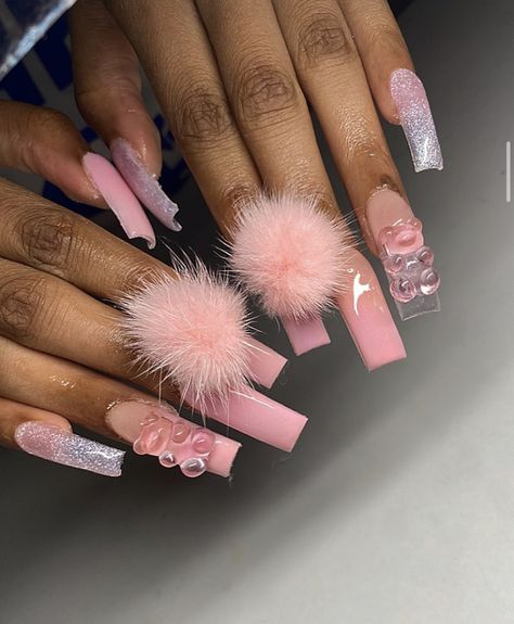 Sassy Nails, Long Acrylic Nail Designs, Drip Nails, Acrylic Nails Coffin Pink, Long Square Acrylic Nails, Unique Acrylic Nails, Bling Acrylic Nails, Acrylic Nails Coffin Short, Short Acrylic Nails Designs