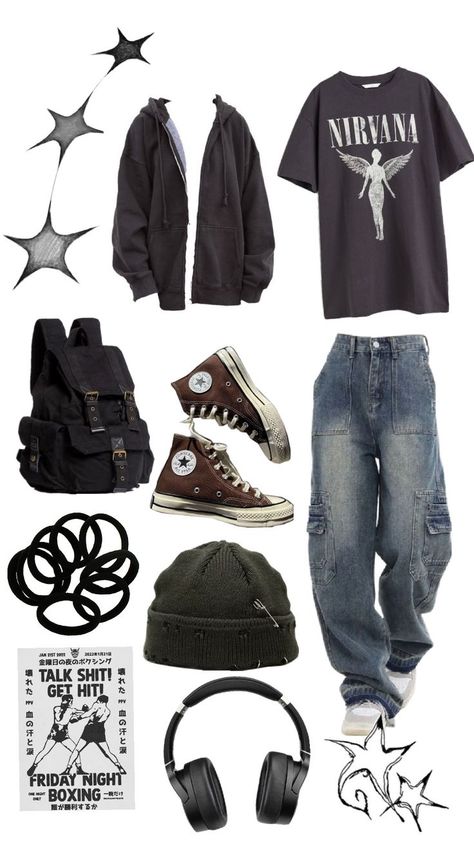 Emo Fits 2000s Men, 2000s Grunge Male, Skaterboys Aesthetic Outfit, Fall Outfit Inspo Aesthetic Men, Boy Styles Outfits, Grunge 1990s Style, Men Outfit Collage, Light Grunge Outfits Men, Midwestern Emo Outfit Men