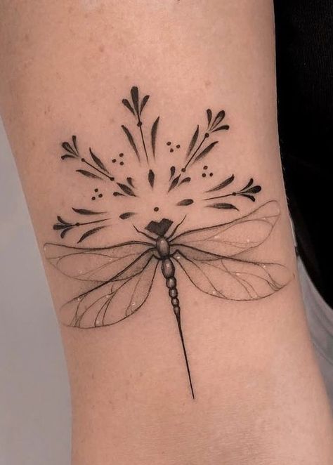 Small Dragonfly Tattoo, Flying Tattoo, Dragonfly Tattoo Design, Tasteful Tattoos, Mother Tattoos, Inspiration Tattoos, Dragonfly Tattoo, Feather Tattoos, Tattoos For Daughters