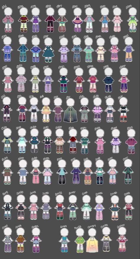 Chibi Clothes Reference, Adopt Me Outfit Ideas, Chibi Clothing, Free Adoptables, Chibi Clothes, Kartu Tarot, Lukisan Fesyen, Kartu Pokemon, Hadiah Diy