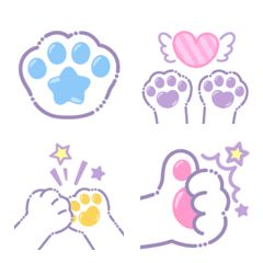 It is a dreamy and cute hand sign with a paws. Cute Paw Drawing, Bunny Paws Drawing, Cat Paw Doodle, Cat Paw Drawing Simple, Cute Cat Paws Drawing, Cat Paws Drawing, Cat Paw Illustration, Paws Drawing, Cat Paw Art