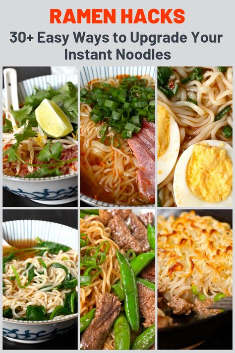 Ramen Hacks: 30+ Easy Ways to Upgrade Your Instant Noodles | Tt is my duty, my honor, and my privilege to share with you some of our methods and recipes.	  #howto #howtomake #howtorecipes Recipes With Mr Noodles, Cooking With Ramen Noodles, Upgrade Packaged Ramen, Uses For Ramen Noodles, Add Ins For Ramen Noodles, How To Upgrade Ramen Noodles, Recipes Using Top Ramen Noodles, Ramen From Instant Noodles, What To Put In Ramen Noodles