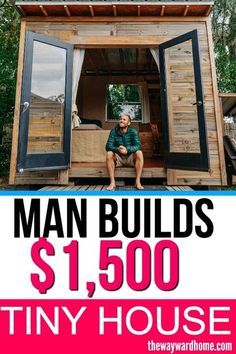 Food For One, Diy Tiny House, Building A Tiny House, Tiny Space, Tiny Cabin, Tiny House Movement, Tiny Houses For Sale, Tiny House Interior, Tiny House Cabin