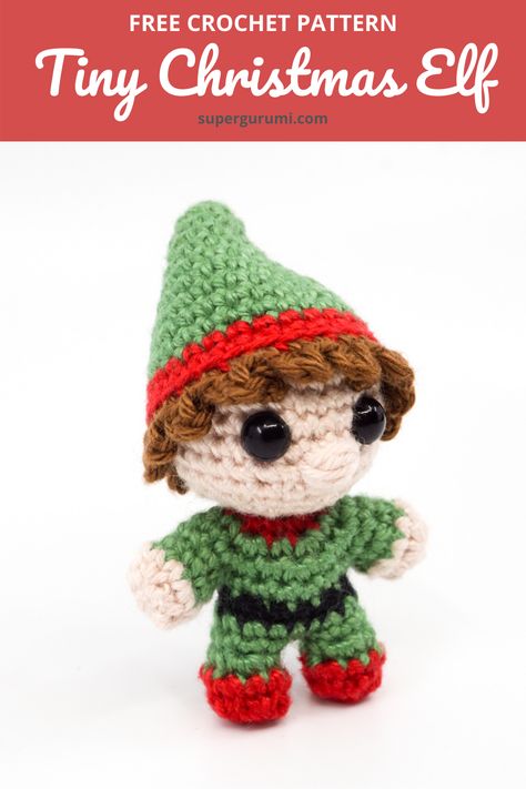 Crochet Christmas Elf, Elf Crochet Pattern, Elf Amigurumi, Elf Crochet, Elf Pattern, Disney Crochet Patterns, Crochet Ornament Patterns, Christmas Crochet Patterns Free, Mini Amigurumi