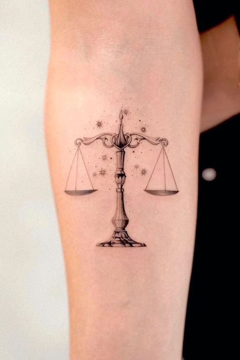 22 Trending Libra Tattoo Design Ideas Libra Back Tattoo, George Tattoo, Libra Tattoo Designs, Libra Scale Tattoo, Libra Sign Tattoos, Libra Scale, Libra Tattoos, Libra Zodiac Tattoos, Tattoo Elements