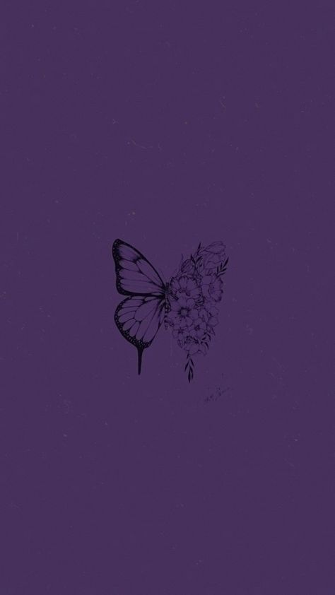 Violet Asthetic Wallpers, Purple Butterfly Wallpaper Aesthetic, Lilac Widgets, Purple Butterfly Wallpaper, Dark Purple Background, Butterfly Background, Butterfly Wallpaper Iphone, Iphone Black, Mood Wallpaper