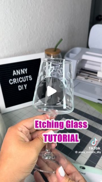 Etching Wine Glasses Diy, How To Engrave Glass Diy, Best Vinyl For Glassware, Glass Etching With Cricut, Armor Etch Projects, Engraving On Glass Ideas, Wine Glass Cricut Ideas, How To Etch Glass With Cricut, Cricut Etching Projects