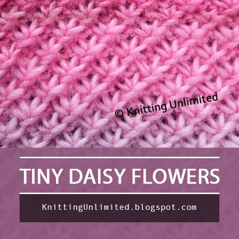 Daisy Stitch Knitting, Flowers Knitting, Knit Washcloths, Knitting 101, Garter Stitch Knitting, Daisy Stitch, Knitted Washcloths, What I Have Learned