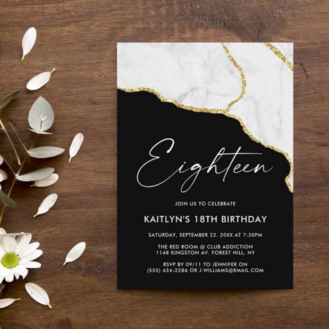 Debut Invitation 18th, 18th Birthday Invitations, 18th Birthday Invitation, Debut Invitation, Eighteenth Birthday, 18th Birthday Party, Modern Invitation, 18th Birthday, Birthday Party Invitations