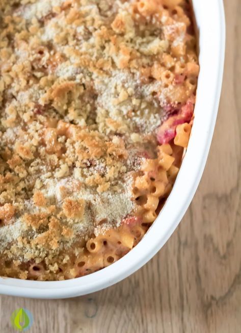 Creamy Tomato Mac and Cheese Bake | The Infinebalance Food Blog Tomato Mac And Cheese, February Recipes, Vegetarian Indian Food, Breadcrumb Topping, Creamy Pasta Dishes, Favorite Casseroles, Cheese Bake, Baked Mac N Cheese, Cheesy Pasta