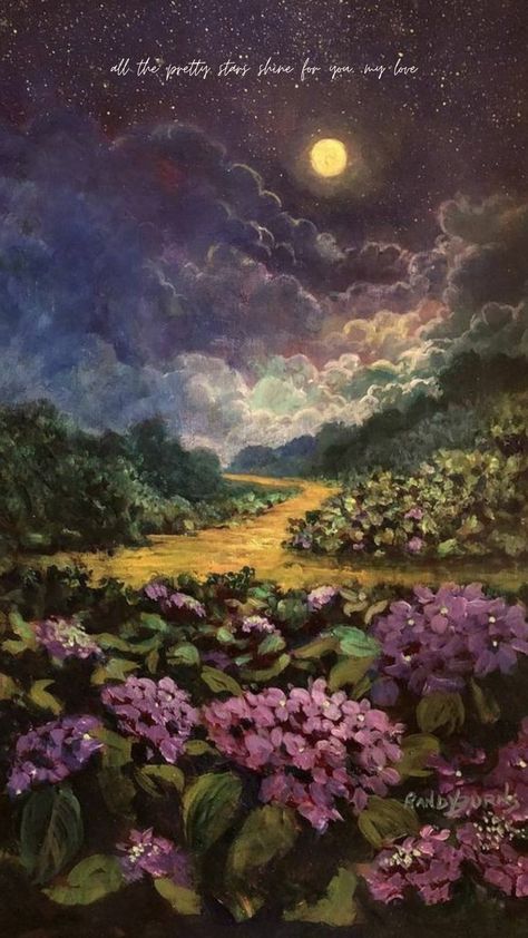 Photo found on pinterest Romantic Landscape Painting, Memory Aesthetic, Night Art Painting, Randy Burns, Memory Painting, Painting Moonlight, Era Victoria, Memories Art, Fantasy Paintings