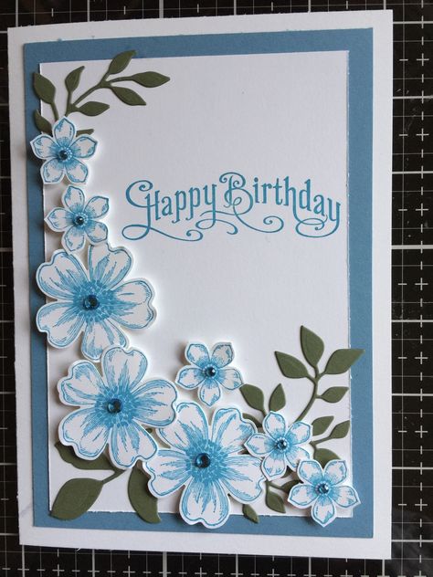 Stampin Up Birthday Cards, Birthday Card Craft, Homemade Birthday Cards, Birthday Cards For Women, Birthday Cards For Her, Making Greeting Cards, Birthday Cards Diy, Special Cards, Handmade Birthday Cards