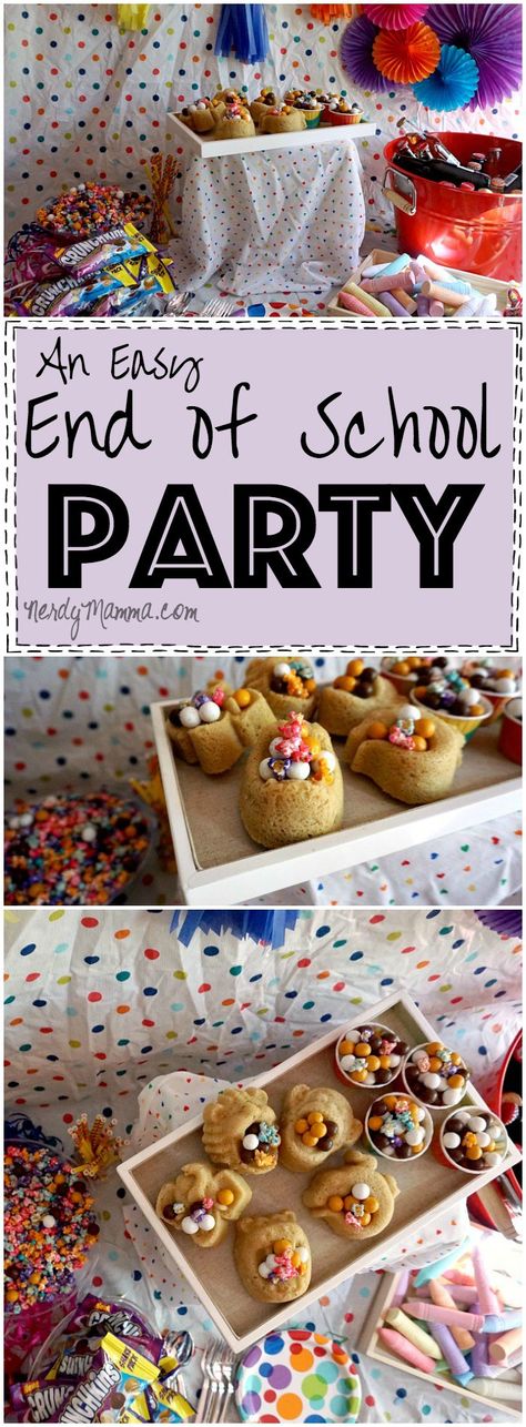 This end of school year party is so cute! And easy! Definitely doing this for the kids this year! #CrunchkinsCandy #Sponsored End Of School Year Party, Holiday Party Inspiration, End Of Year Party, Rainbow Fruit, Kids Party Food, Easy Parties, Fun Party Games, End Of School Year, School Party