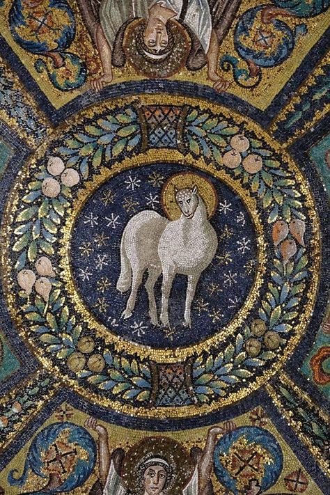 Basilica Of San Vitale, San Vitale Ravenna, Byzantine Pattern, Byzantine Mosaic, Byzantine Empire, Byzantine Art, Arte Inspo, Mystical Art, Catholic Art