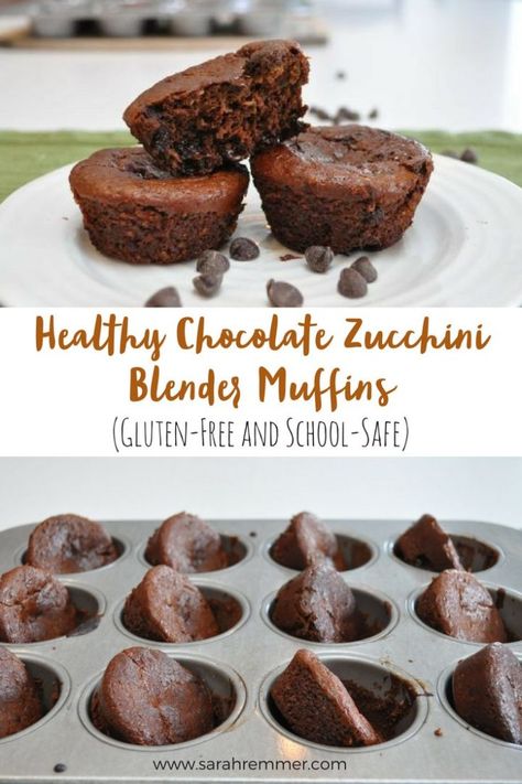 YOUR WHOLE FAMILY WILL LOVE THESE NUTRIENT-PACKED, DELICIOUS  MUFFINS!   Now that I have two kids in school, I'm always on the lookout for school-safe recipes for snacks that are actually nutritious--the kind that I can feel good about sending, and that my kids will actually enjoy! More important Zucchini Healthy, Super Bowl Snack Recipes, Recipes For Snacks, Snacks Chocolate, Delicious Muffins, Blender Muffins, Snacks Under 100 Calories, Healthy Protein Snacks, Kid Friendly Snack