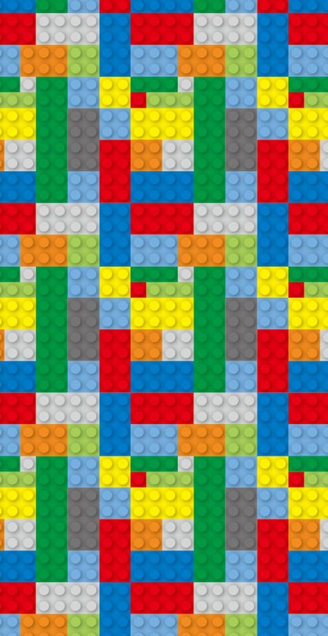 Multi Color Wallpaper, Wallpaper Bright, Lego Wallpaper, Wallpaper Nursery, Bright Wallpaper, Lego Room, Standard Wallpaper, Lego Party, Orange Aesthetic