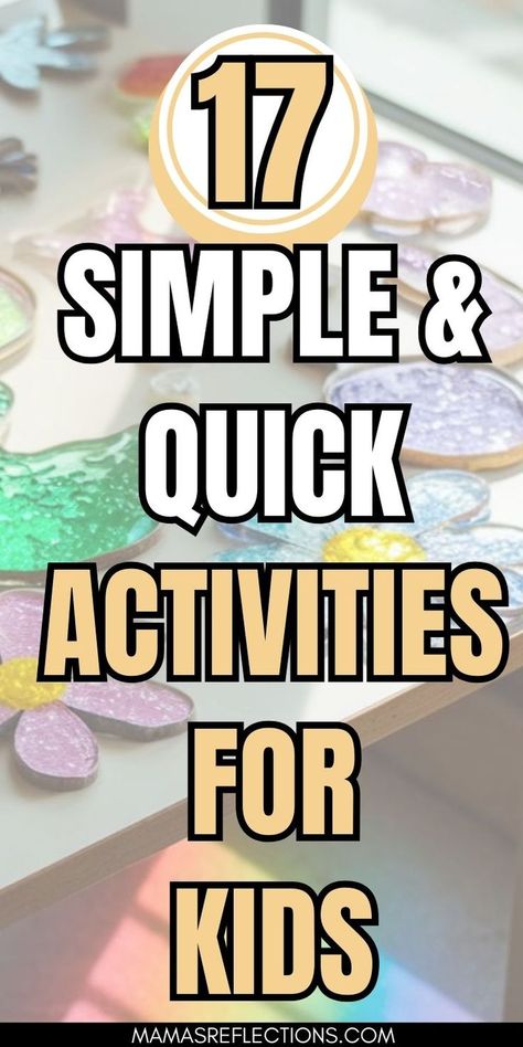 fun craft ideas for kids Quick Activities For Kids, Games To Play With Preschoolers, Bonding Games, Activities For Kindergarteners, Sensory Bins For Toddlers, Sensory Play For Toddlers, Kids Easy Crafts, Easy Indoor Activities, Ideas For Kids Activities