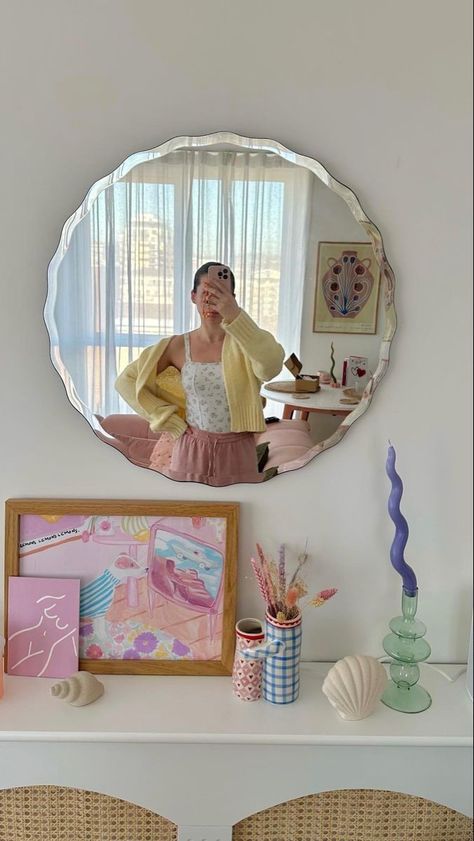 Danish Apartment Aesthetic, Bedroom Pastel Colors Room Ideas, Pastel Apartment Aesthetic, Brandy Melville Priscilla Pants, Color Room Decor, Priscilla Pants, Josie Top, Pastel Home, Danish Pastel Aesthetic