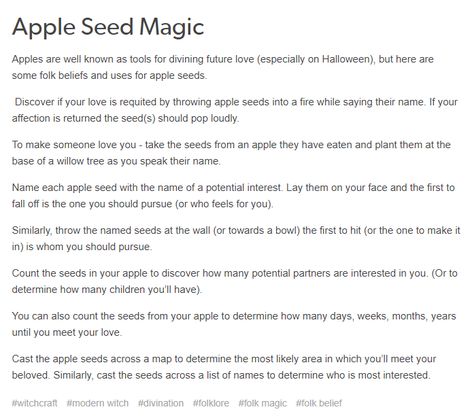 Apple Seeds In Witchcraft, Herbal Correspondences, Magick Herbs, Grey Witch, Witchy Business, Spiritual Magic, Hoodoo Magic, Witch Herbs, Spell Jars