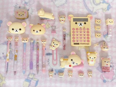 Korilakkuma Stationary, Where To Buy School Supplies, Cutecore School Supplies, Rilakkuma Stationary, Aesthetic Cinnamoroll, Stationary Cute, Cute Core, Sanrio Aesthetic, Pretty School Supplies