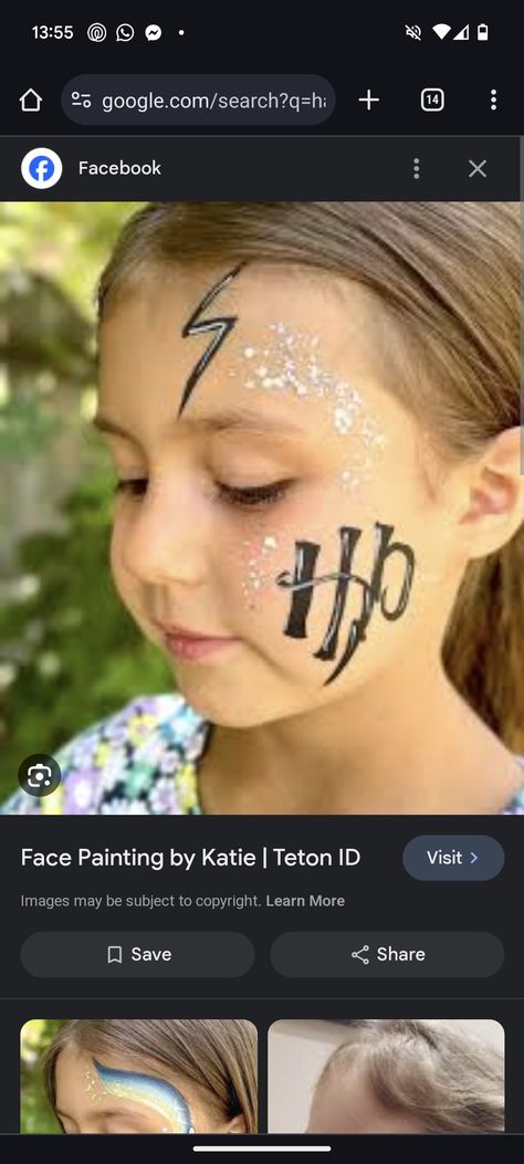 Harry Potter Face Paint, Maquillage Harry Potter, Harry Potter Face, Girl Face Painting, Face Painting Easy, Kids Face Paint, Adoption Day, Harry Potter Halloween, Painting Easy