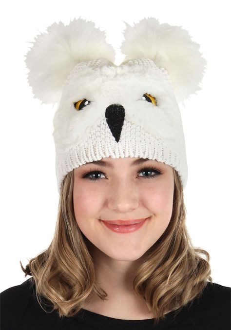 Hedwig Costume, Hedwig Owl, Harry Potter Accessories, Owl Costume, Harry Potter Hedwig, Harry Potter Kids, Knitted Hats Kids, Owl Birthday, Animal Hats