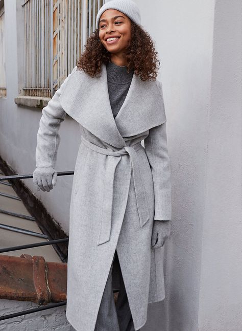 Grey Wrap Coat, White Wool Coat, Fall Fashion Coats, Wool Wrap Coat, Wool Coats, Cocoon Coat, Wool Coat Women, Wool Wrap, Wrap Coat