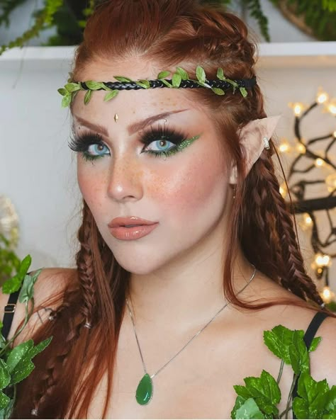 Medieval Makeup, Elf Make Up, Elf Cosplay, Halloween 20, Elf Costume, Cool Makeup Looks, Fairy Makeup, Elf Makeup, Fantasias Halloween